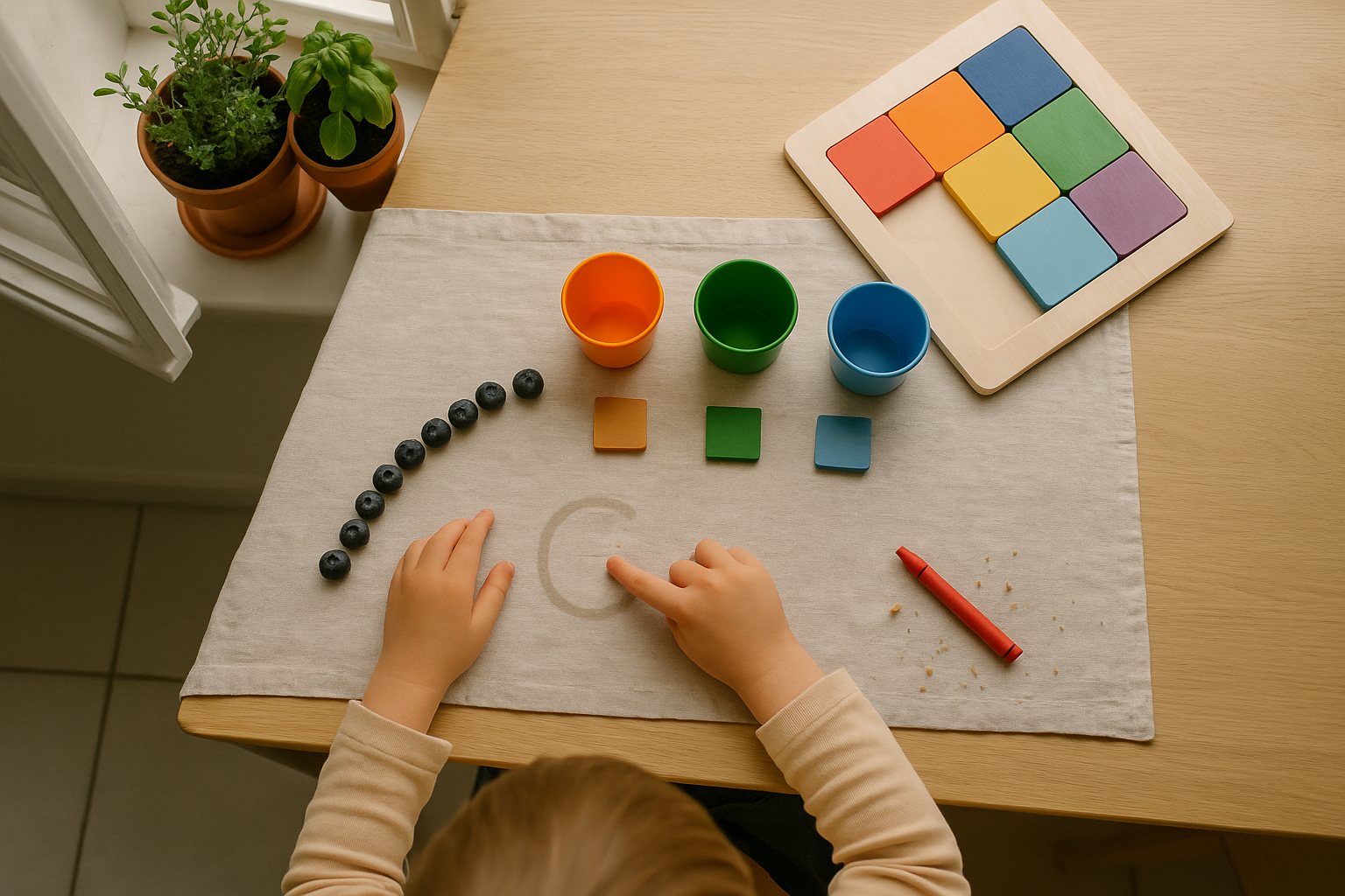 Speelhoek met educatief speelgoed
