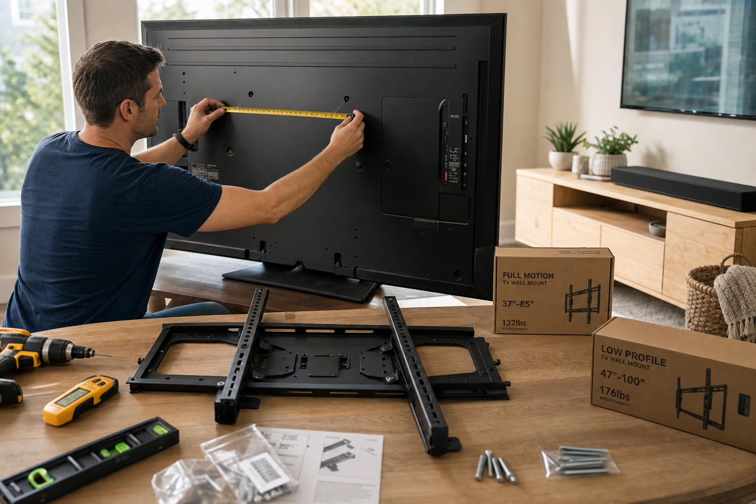 TV wandbeugel voor 85 inch televisie