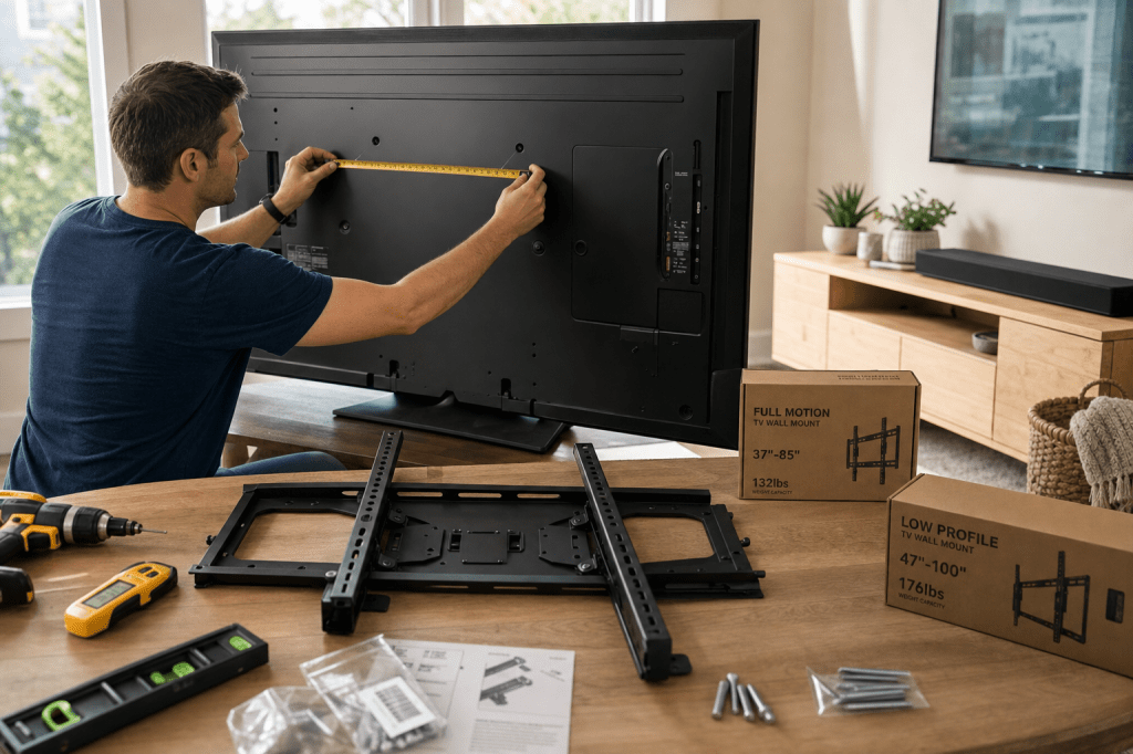 Hoe kies je de juiste tv handwalterung voor een 85 inch tv op basis van VESA-maat, draagvermogen en muurtype?