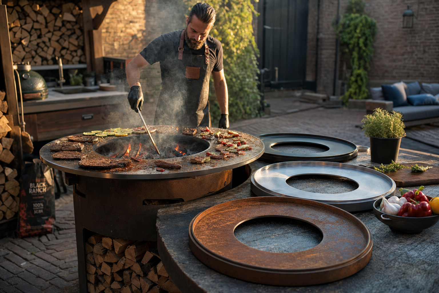 Verschillende soorten staal voor barbeque rings