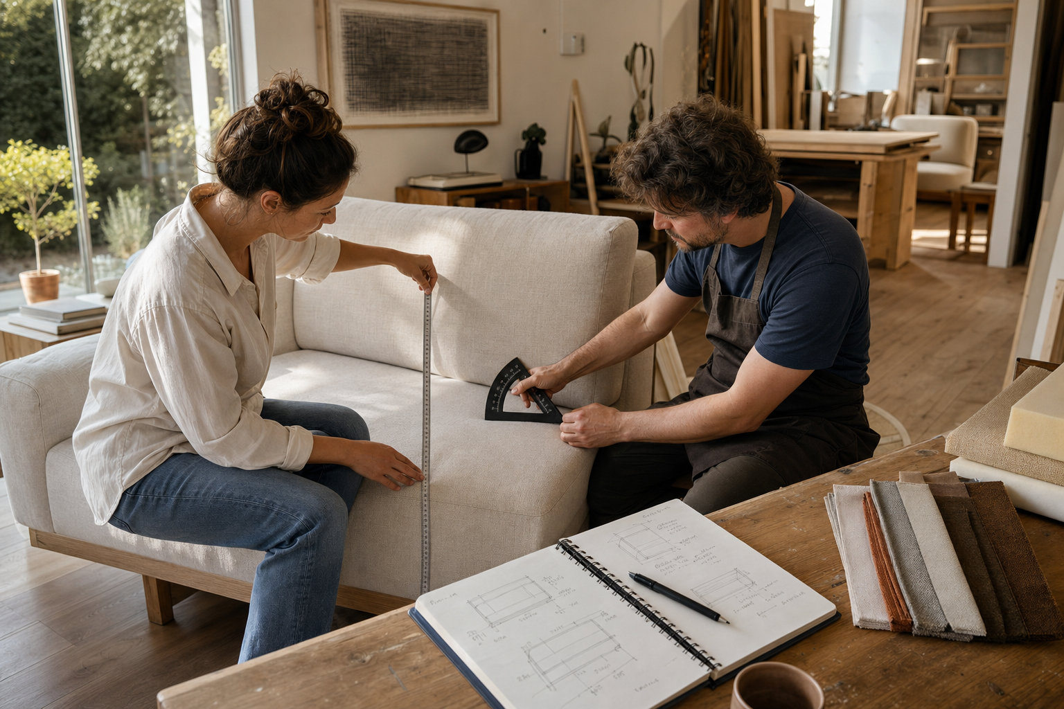 Ergonomische maatwerkbank met ideale zithoogte en rughoek